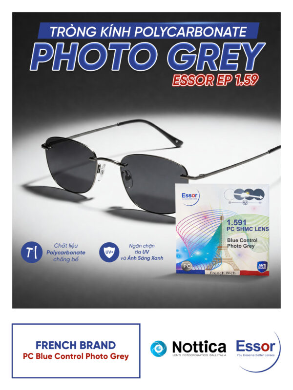 1.59 Polycarbonate Đổi Màu Khói